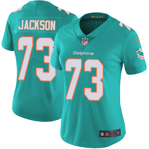 Nike Miami Dolphins 73 Austin Jackson Aqua Green Team Color Women Stitched NFL Vapor Untouchable Limited Jersey